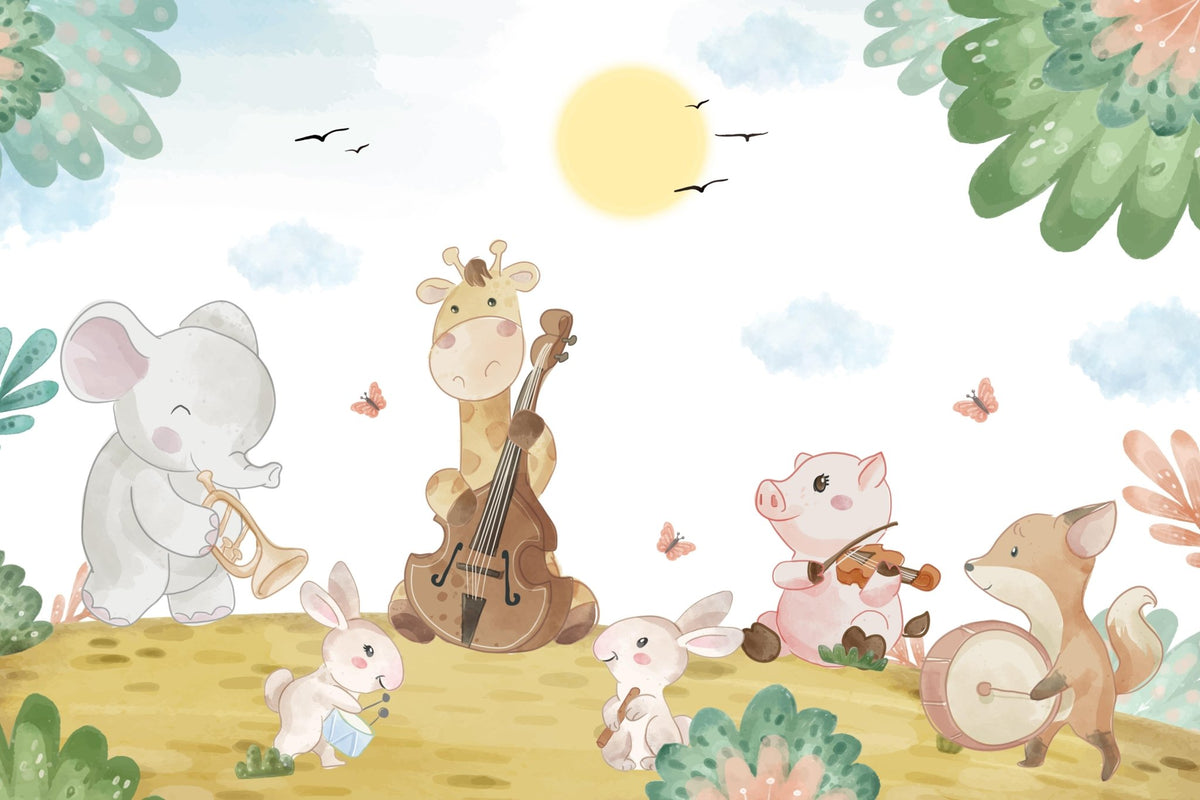 Nature's Symphony Wallpaper Mural in your room — zoomed