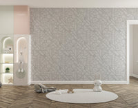 Navigating the cityscape wallpaper for modern and stylish nursery decor.
