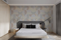Neutral Geometric Abstract Wallpaper - Wallanza