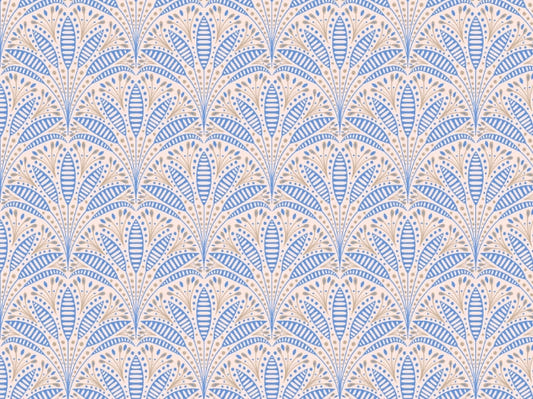 Artdeco Blue Palm Wallpaper