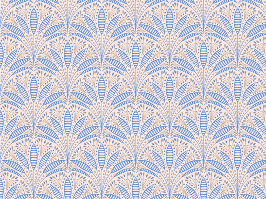 Artdeco Blue Palm Wallpaper