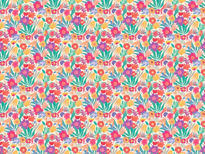 Exotic Blooms Wallpaper Mural