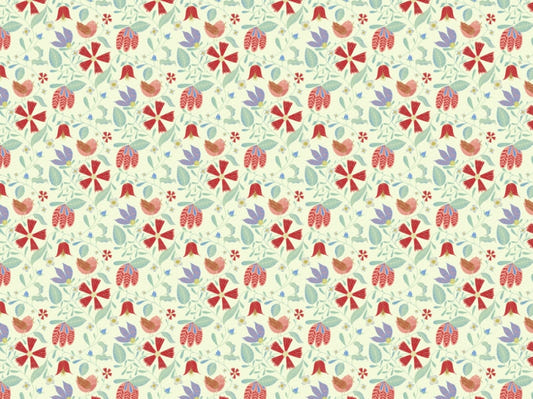 Folksy Birds Wallpaper