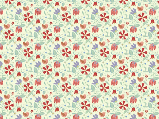 Folksy Birds Wallpaper