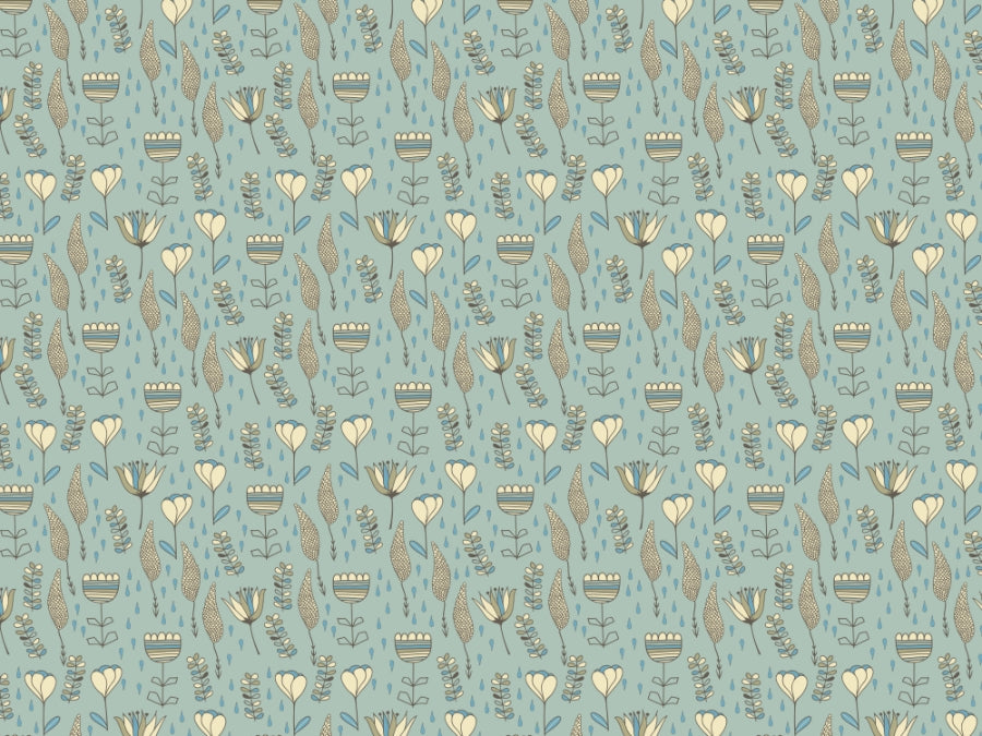 Naive Blooms Wallpaper