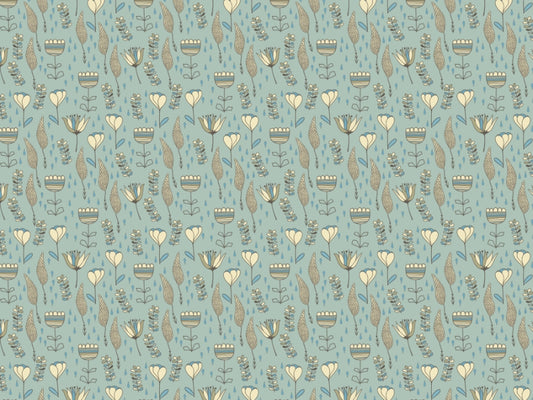 Naive Blooms Wallpaper