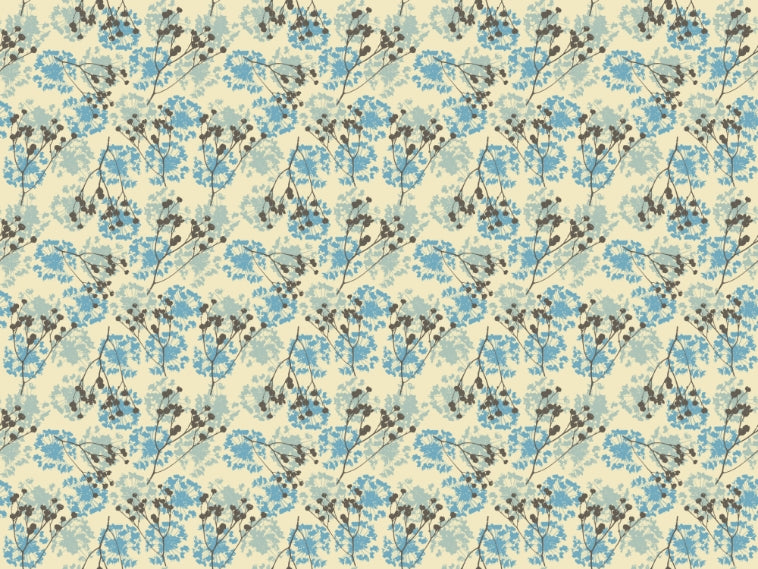Delicate Floral Wallpaper Mural in your room — zoomed