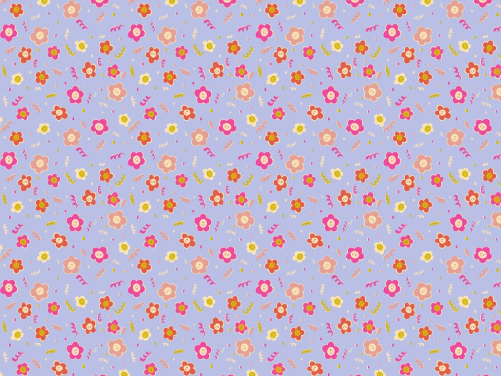 Smiley Blooms Wallpaper in your room — zoomed