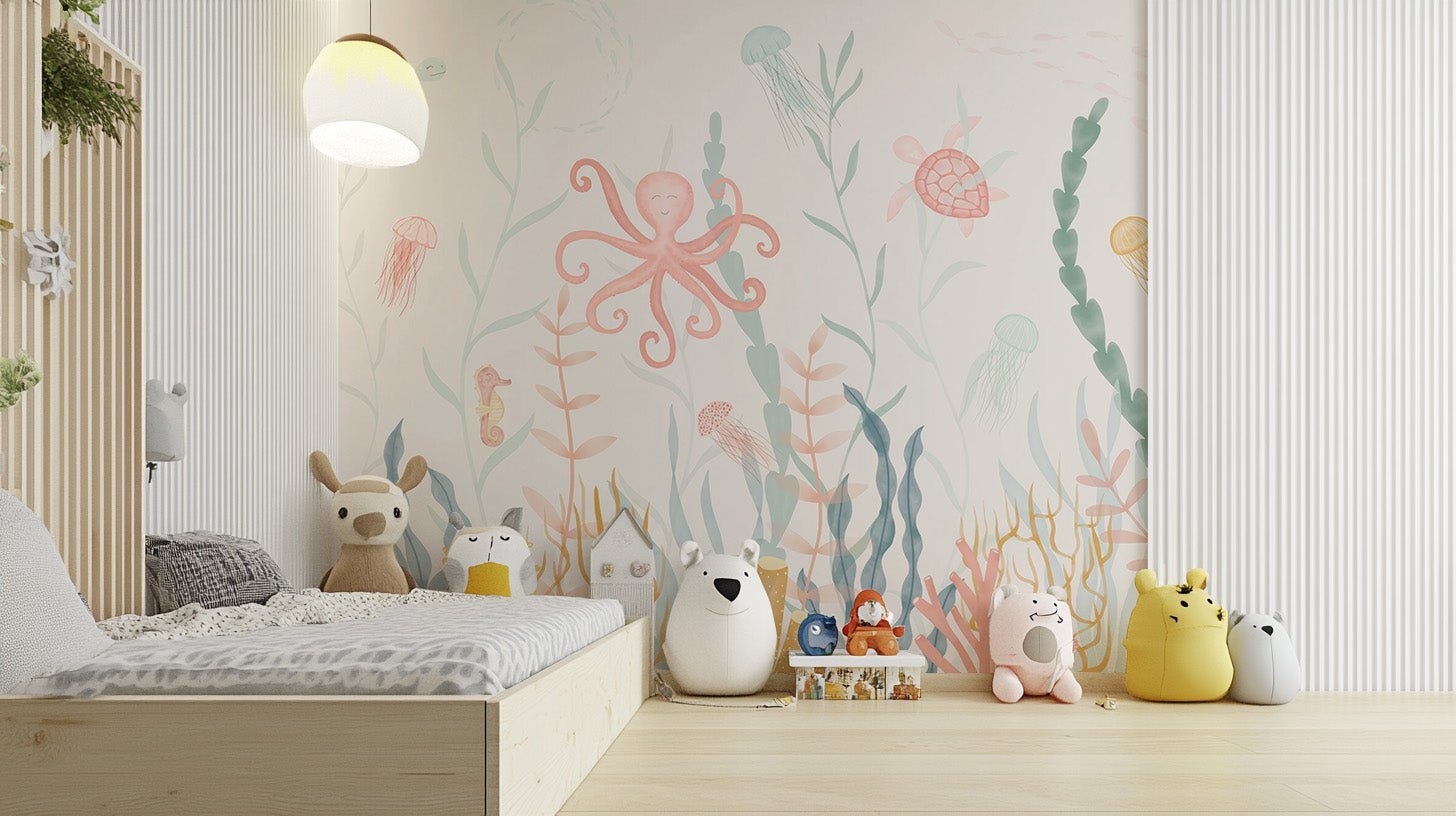 Nursery Marine Life Wallpaper Mural - Wallanza