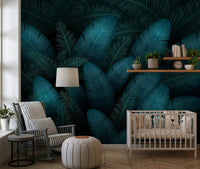 Oasis Leaves Wall Mural - Wallanza