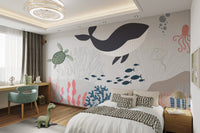 Underwater adventure wallpaper featuring marine life