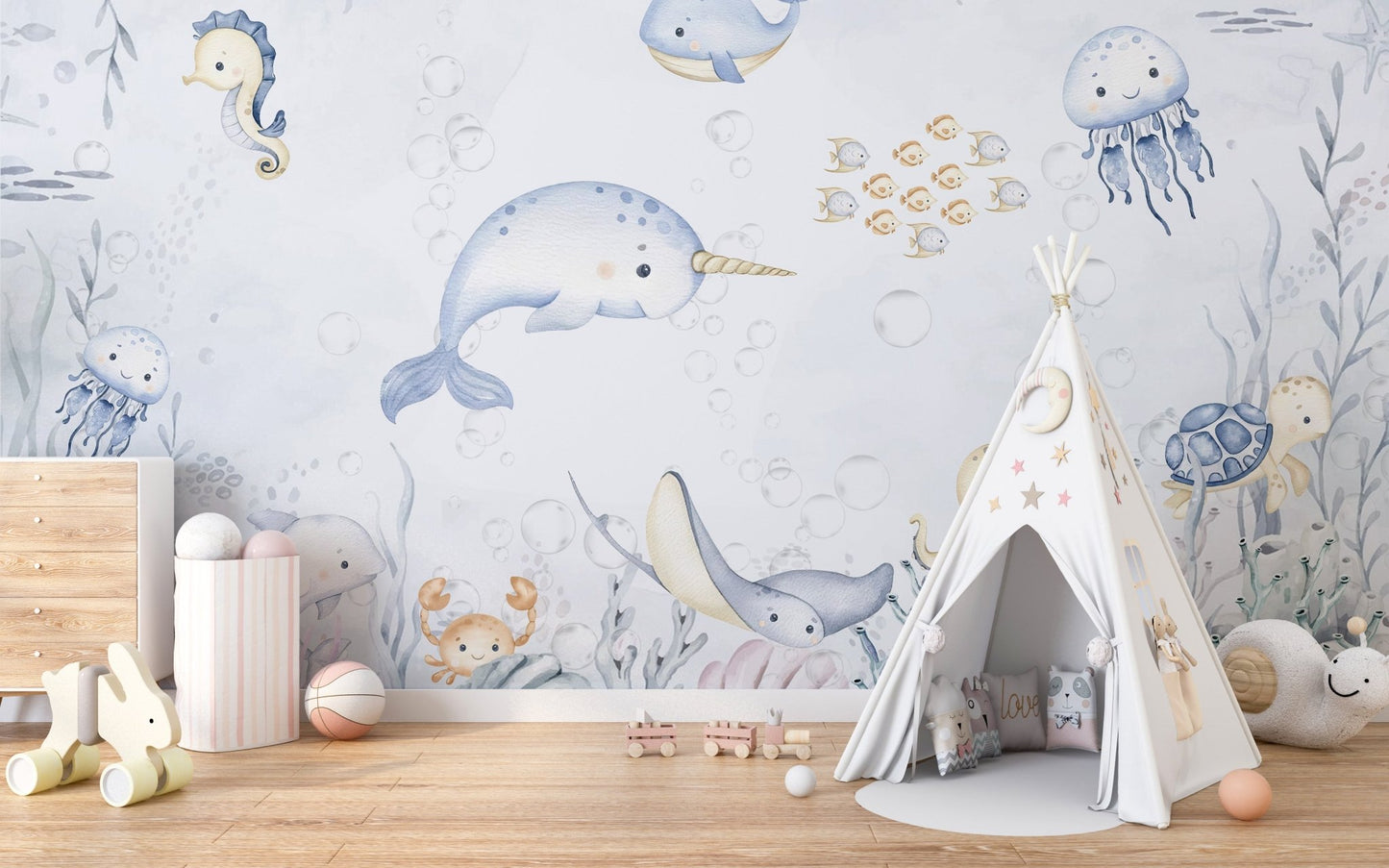 Ocean Wonders Wallpaper Mural - Wallanza
