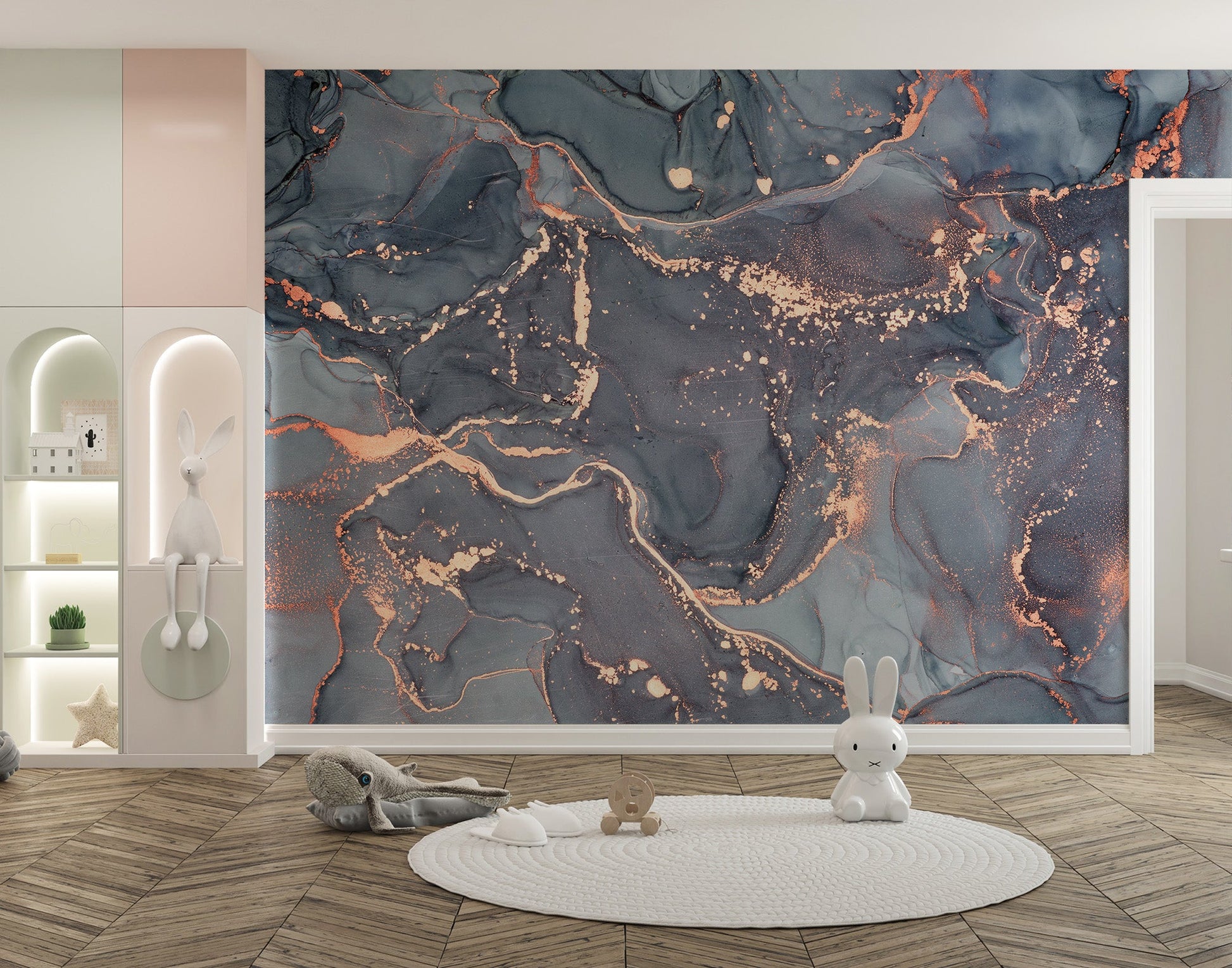 Calming oceanic flow wallpaper for rooms
