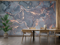 Elegant ocean flow wallpaper for serene rooms
