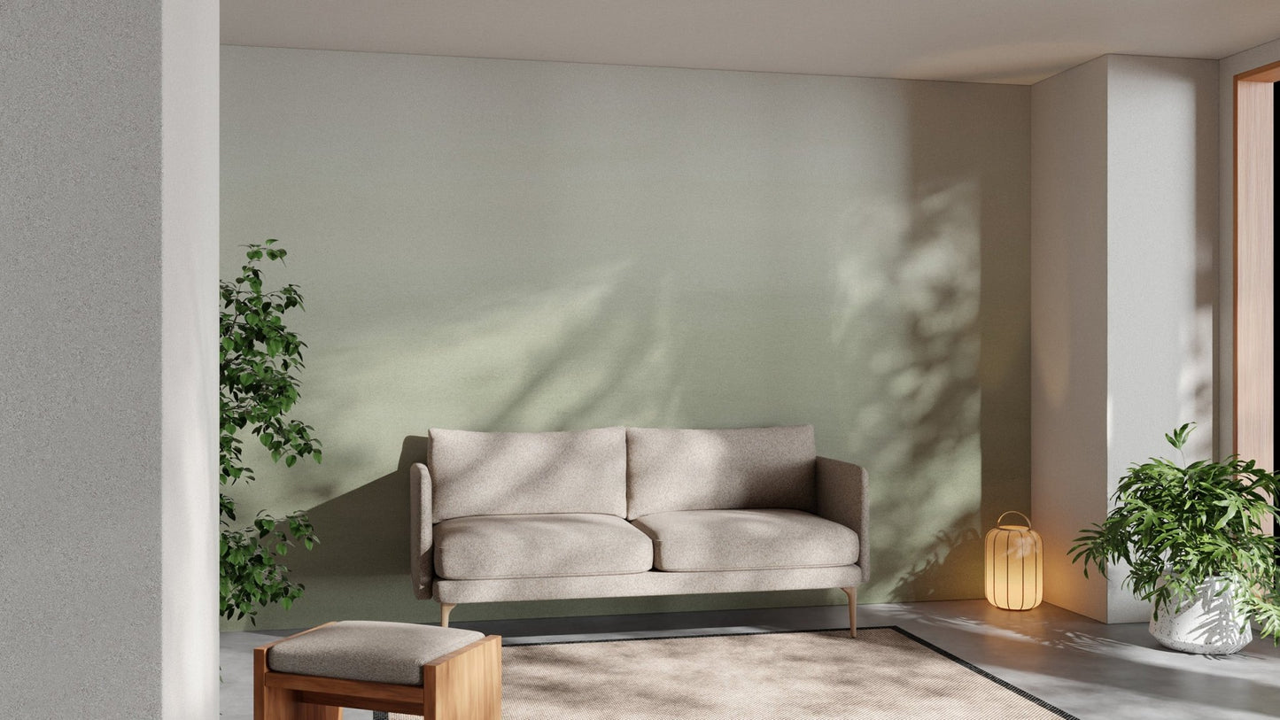 Soft olive haze wall mural with clean ombre flow and modern aesthetic.