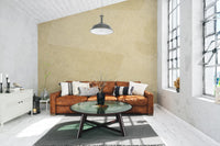 Textured parchment look wall mural with olive branch detail.