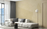 Symbolic peace theme wallpaper mural with light beige tones.