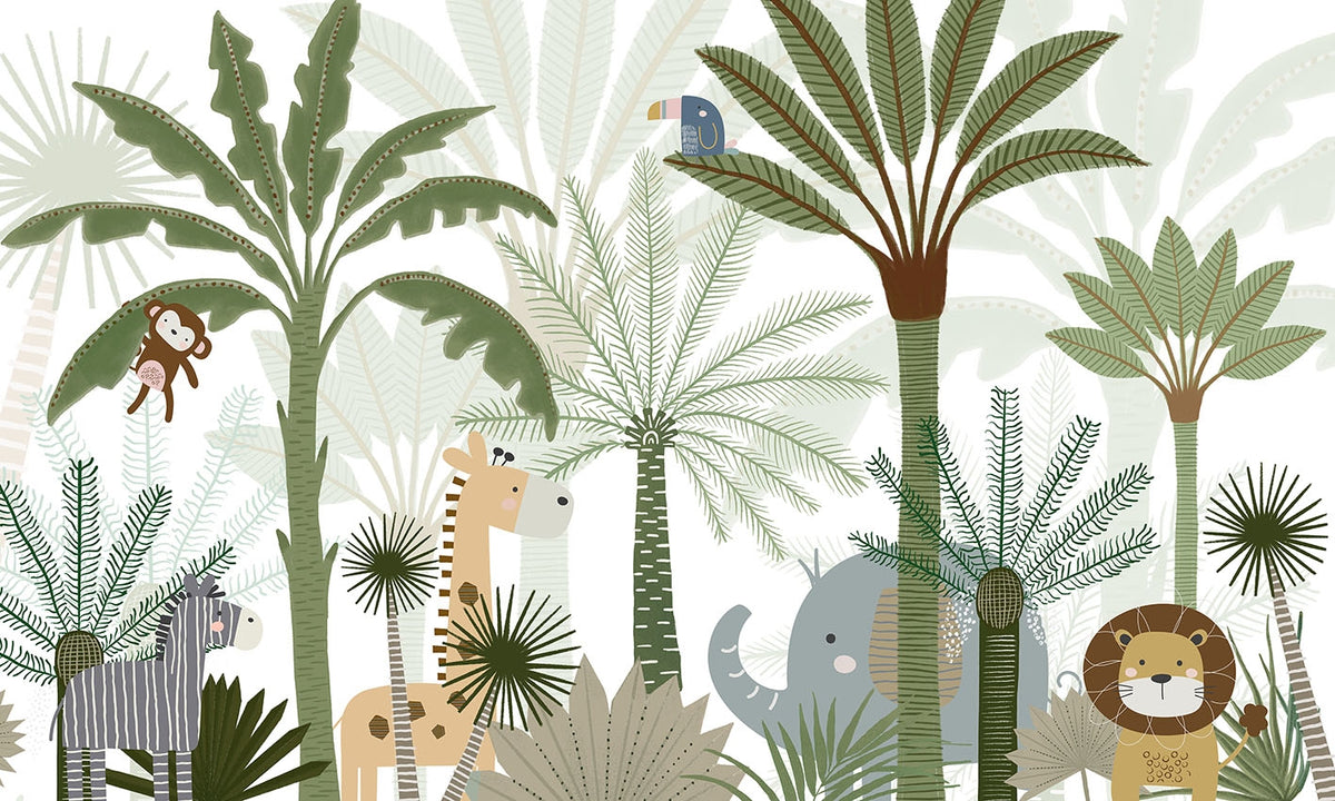 Jungle Jive Animated Animal Mural in your room