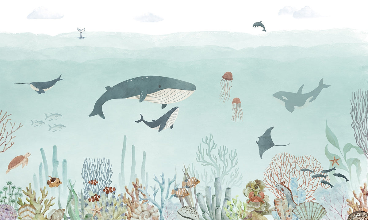 Sensational Sea Wallpaper Mural in your room — zoomed