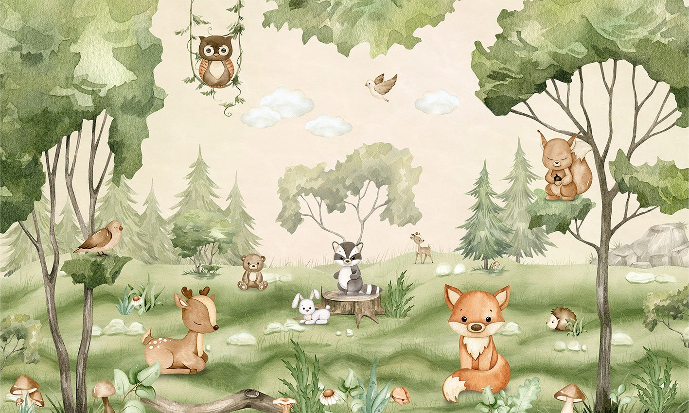 Woodland Joy Kids Wall Mural
