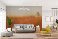 Textured orange wall mural with a horizontal gradient effect for living room