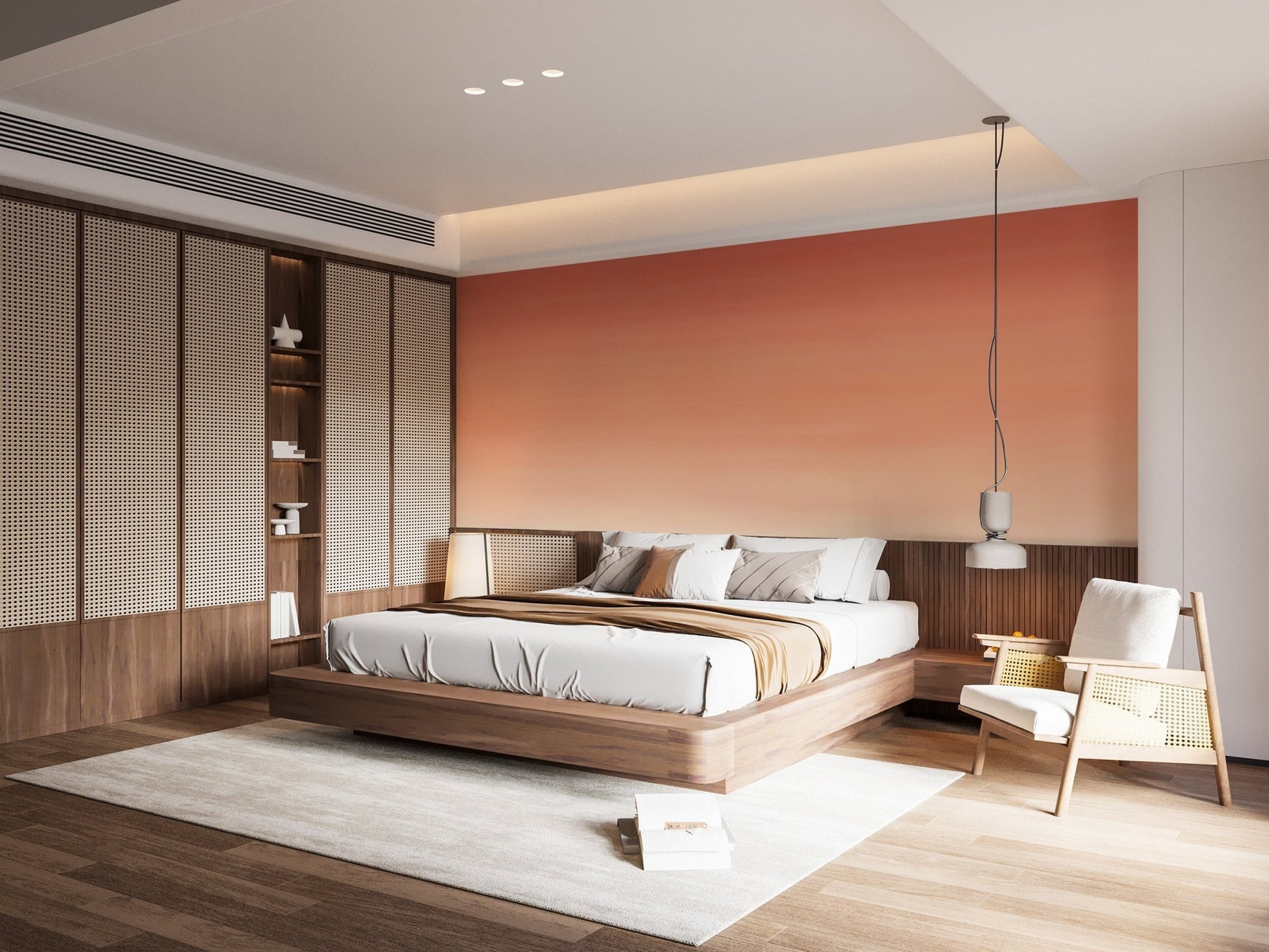 Orange Ombre Wall Mural - Wallanza