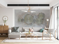 Overlapping Metallic Rings Wall Mural - Wallanza