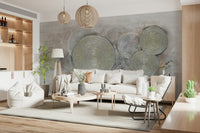 Overlapping Metallic Rings Wall Mural - Wallanza