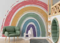 Painted Rainbow Arch Wall Mural - Wallanza