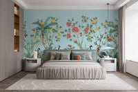 Subtle palm tree design in wallpaper style
