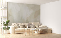 Modern pastel color wallpaper mural in warm sand shades.