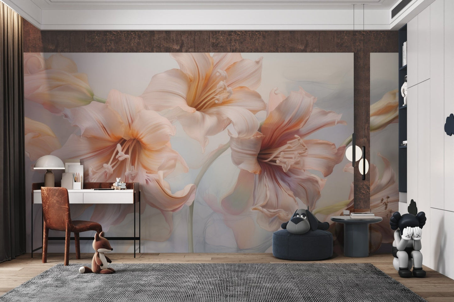 Pastel Lily Floral Wallpaper - Wallanza