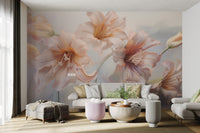 Pastel Lily Floral Wallpaper - Wallanza