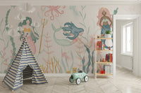 Pastel Mermaid Fantasy Wallpaper Mural - Wallanza