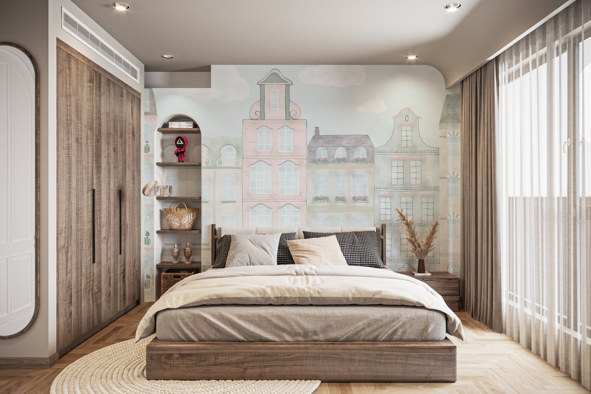 Pastel Watercolour Kids Wall Mural - Wallanza