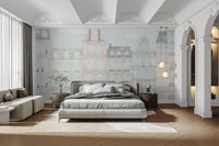 Pastel Watercolour Kids Wall Mural - Wallanza