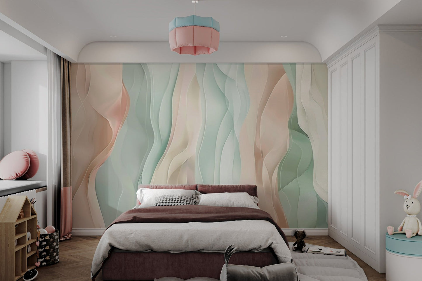 Pastel Wavy Abstract Wallpaper - Wallanza