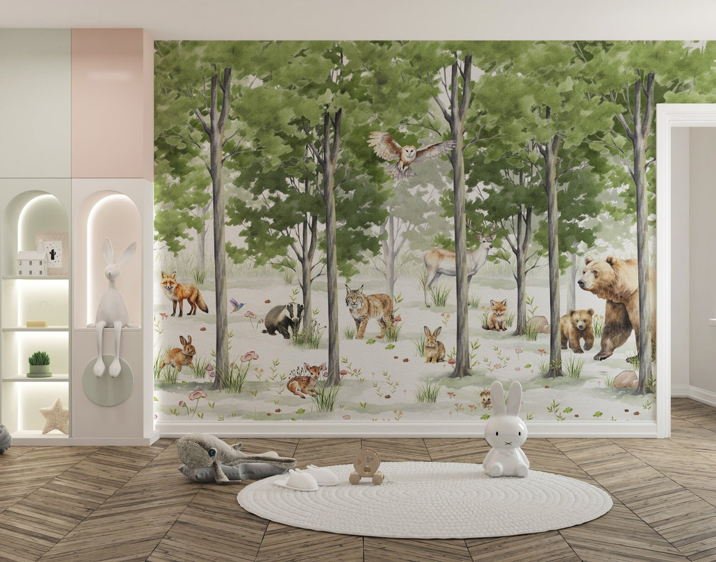 Peaceful Forest Wildlife Wall Mural - Wallanza