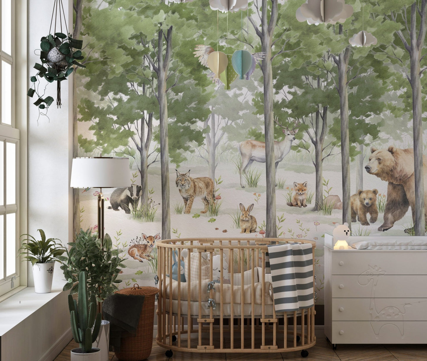 Peaceful Forest Wildlife Wall Mural - Wallanza