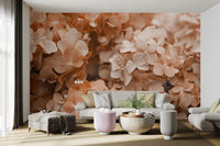 Peach Hydrangea Floral Wallpaper - Wallanza