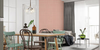 Stylish pastel lilac grid wallpaper with woven effect