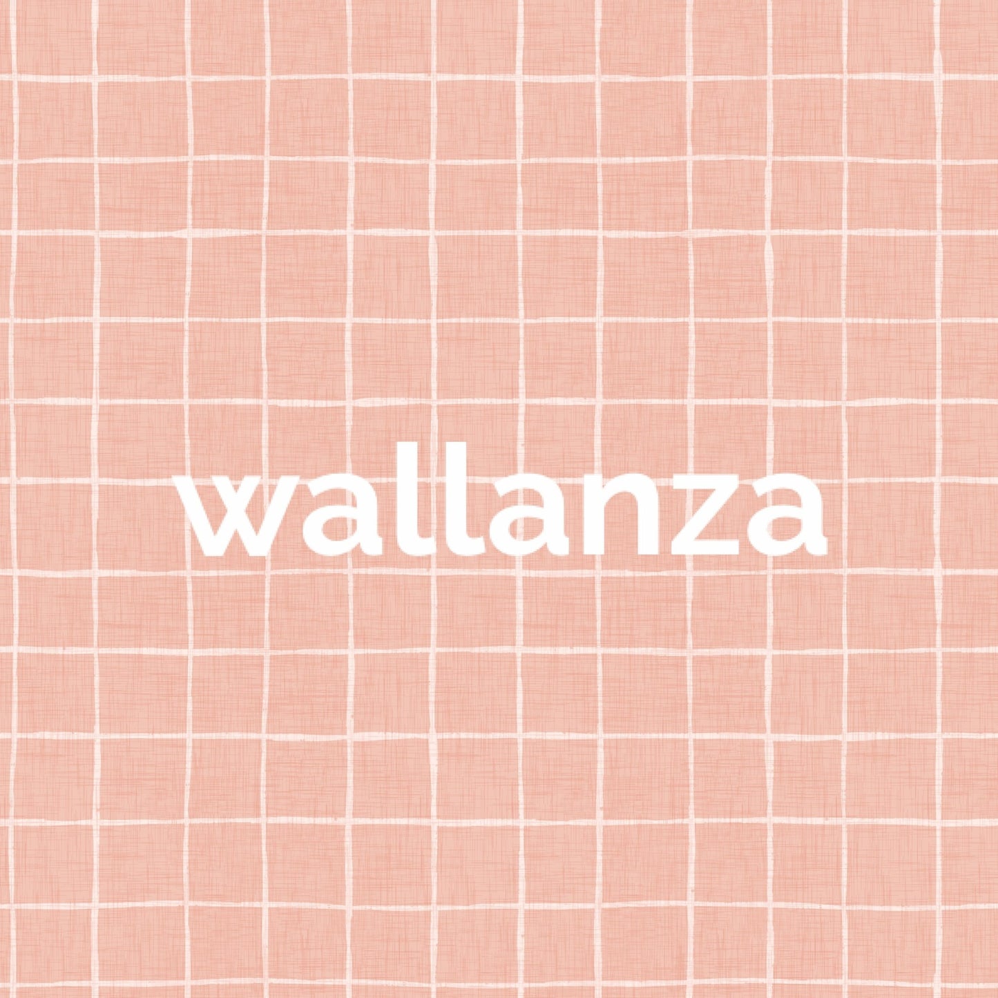 Warm pastel lilac grid wallpaper in linen geometric style