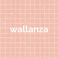 Warm pastel lilac grid wallpaper in linen geometric style