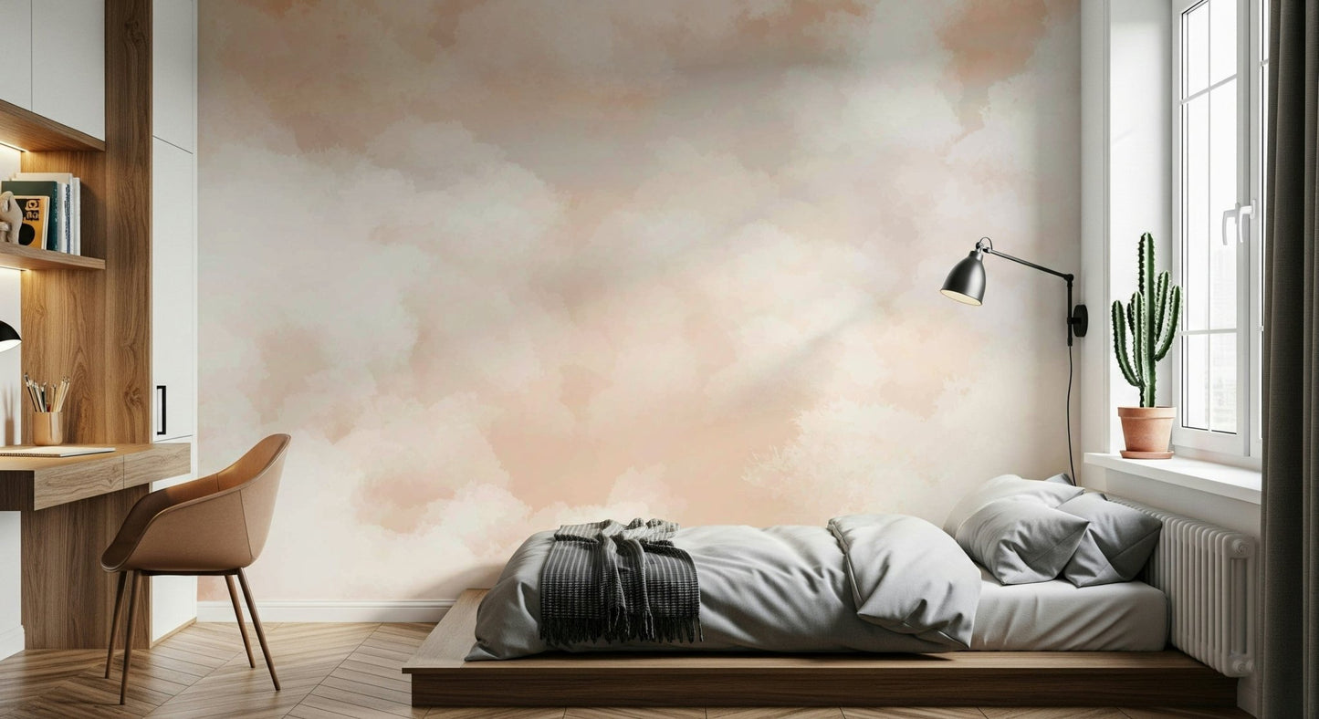 Peach Sky Wall Mural - Wallanza