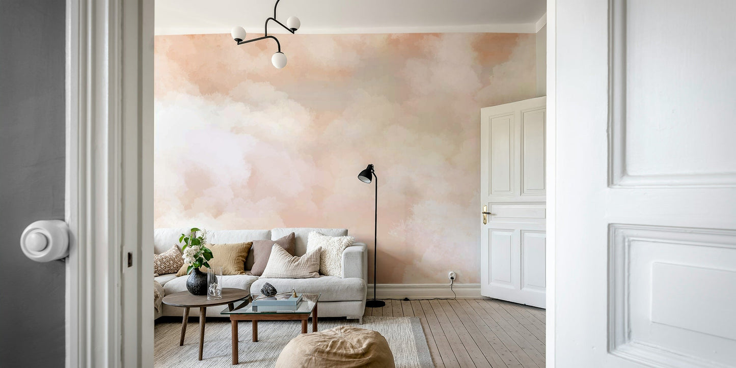 Peach Sky Wall Mural - Wallanza