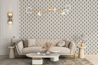 Black arch pattern peel stick mural wallpaper
