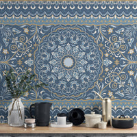 Persian Carpet Wall Mural on a kitchen counter.