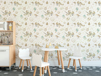 Pilot dreams wallpaper mural vintage airplane pattern wallpaper.