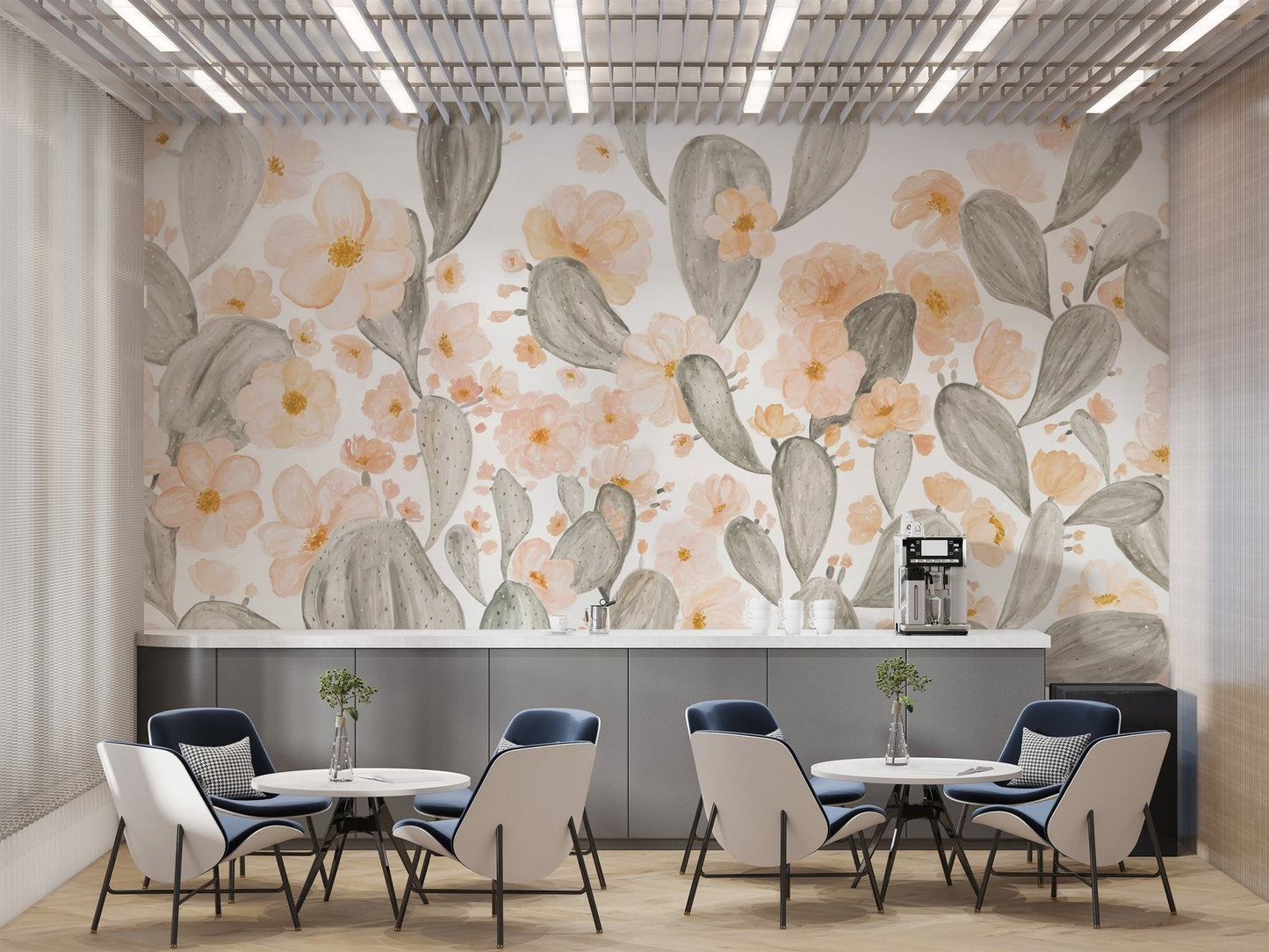 Pink Cactus Flower Wallpaper Mural - Wallanza