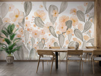 Pink Cactus Flower Wallpaper Mural - Wallanza